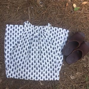 J.Crew White Patterned Halter Dress 👗